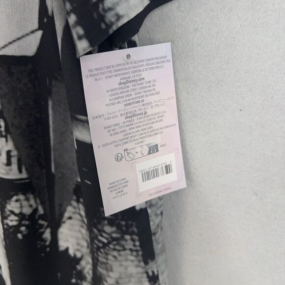 Disney Shirt Womens Large Black Purple Castle Camp Button Up Wonderful World 100 - Picture 6 of 13